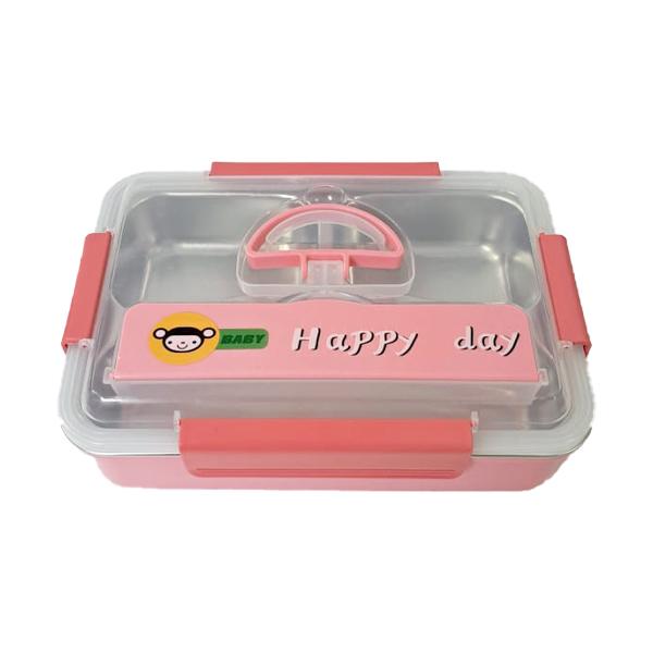 لانش بوكس 1200 مل – ستانلس 304 بثلاث أقسام ومانع للتسريب