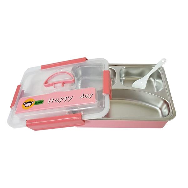 لانش بوكس 1200 مل – ستانلس 304 بثلاث أقسام ومانع للتسريب