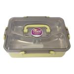 لانش بوكس 1200 مل بيد وملعقة – 3 أقسام وعزل مانع للتسريب