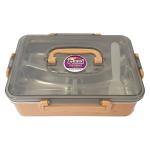 لانش بوكس 1200 مل بيد وملعقة – 3 أقسام وعزل مانع للتسريب