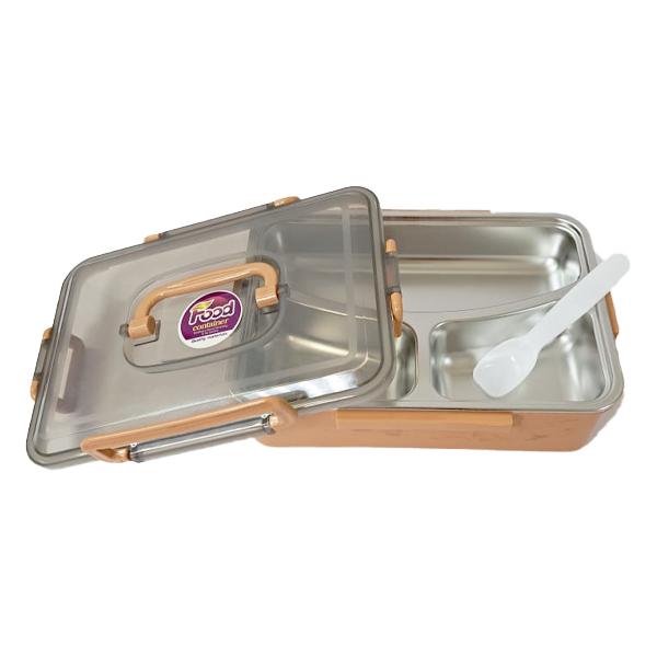 لانش بوكس 1200 مل بيد وملعقة – 3 أقسام وعزل مانع للتسريب