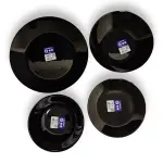 طقم لومينارك 12 قطعة زجاج أسود - أدوات طعام فرنسية أنيقة وعملية