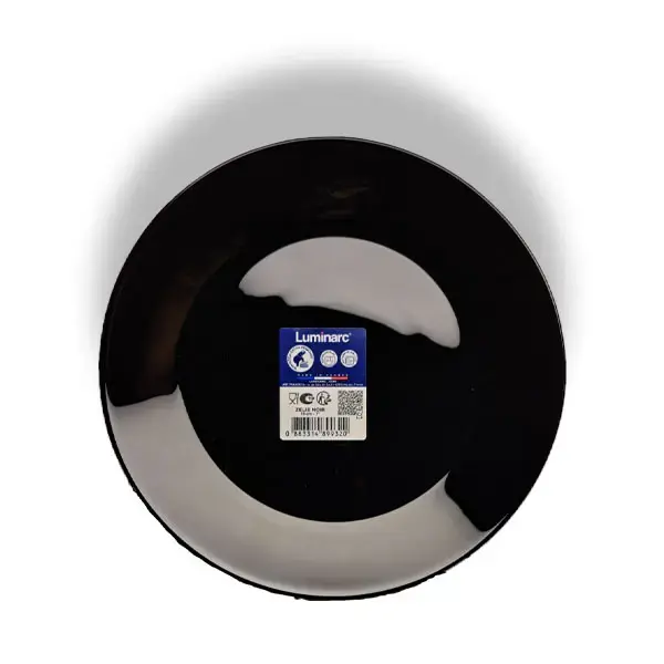 طقم لومينارك 12 قطعة زجاج أسود - أدوات طعام فرنسية أنيقة وعملية