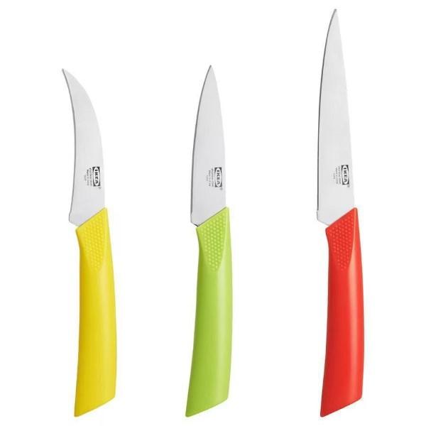 IKEA 3-Piece Knife Set – Multi-Color, Stainless Steel, Multipurpose