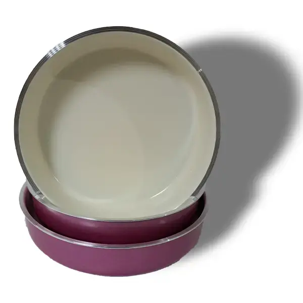 طقم صواني تركي سيراميك 3 مقاسات – وردي وبنفسجي