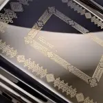 طقم صواني أرسيل ستانلس ستيل تركي 18/10 – مقاسات 40 و45 سم، ذهبي وفضي